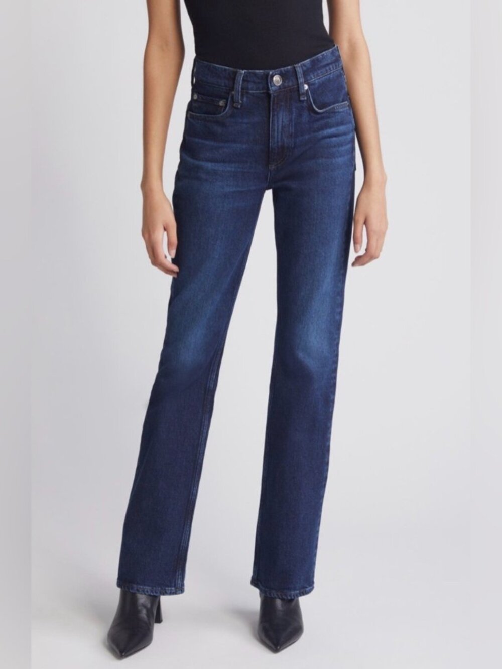 Rag & Bone Peyton Mid-Rise Bootcut Jeans Size 31 Clarissa Wash Stretch Denim